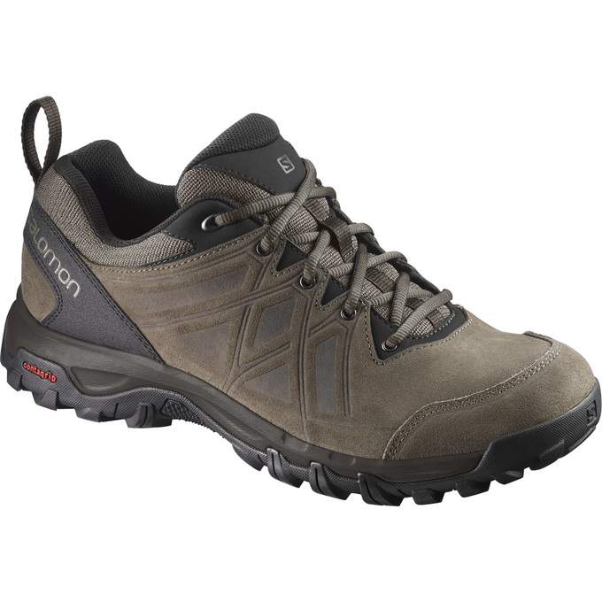 Salomon Israel EVASION 2 LTR - Mens Hiking Shoes - Brown Black (RWJN-62054)